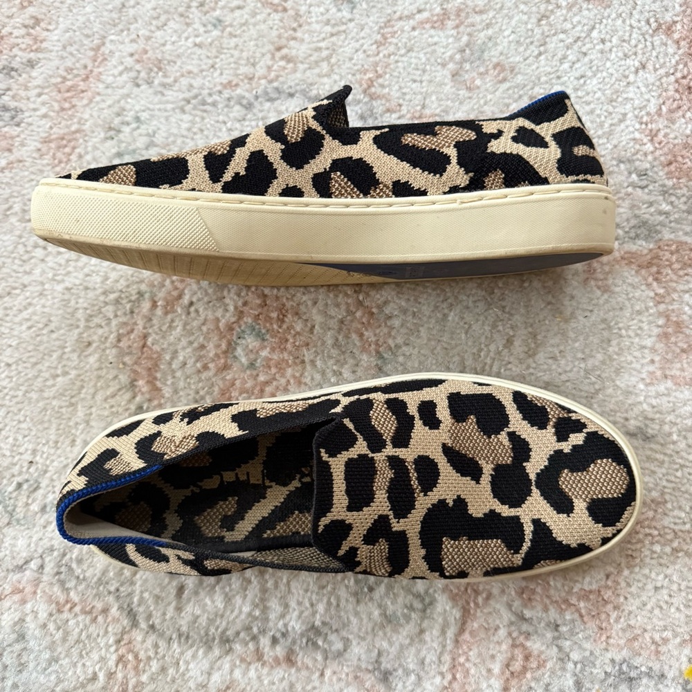 Rothy’s Leopard Print Slip-On Sneakers